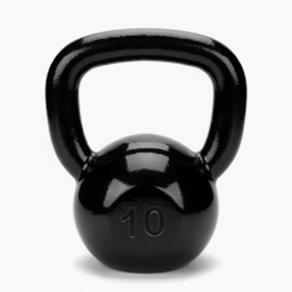 KETTLEBELL EMBORRACHADO 10KG DE FERRO FUNDIDO PARA TREINO FUNCIONAL PESO ACADEMIA COR PRETO FISIOTERAPIA ACADEMIA MUSCUL