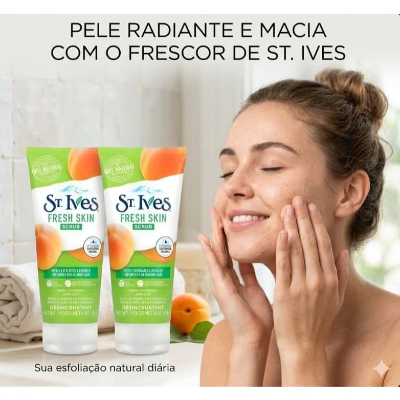kit 2 Esfoliante St Ives Fresh Skin Facial Apricot Scrub 170 G original