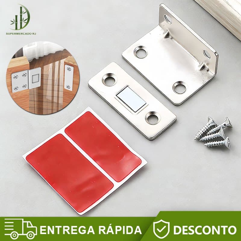 Imã Trava de Armário Porta Gaveta Magnético Sistema De Trava P/ Porta Armário Guarda Roupa