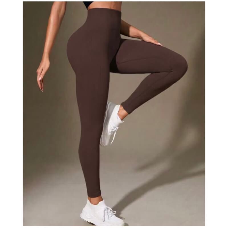 Legging Importada Canelada Cintura Alta Moderna Confortável para Treino e Uso Diário