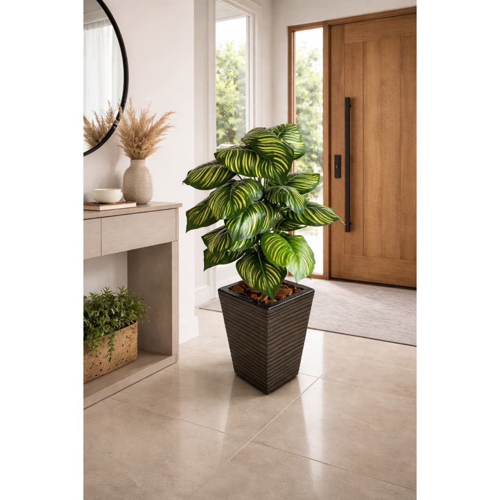 Planta Artificial Folhagem Jiboia Enfeite com Vaso Decorativo em Fibra Sintética