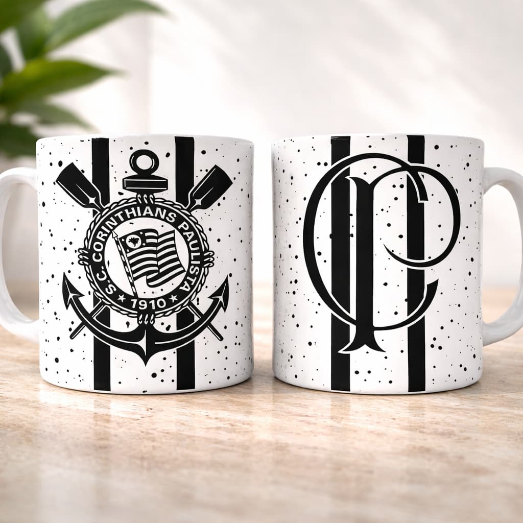 Caneca de Porcelana Personalizada  Times de futebol