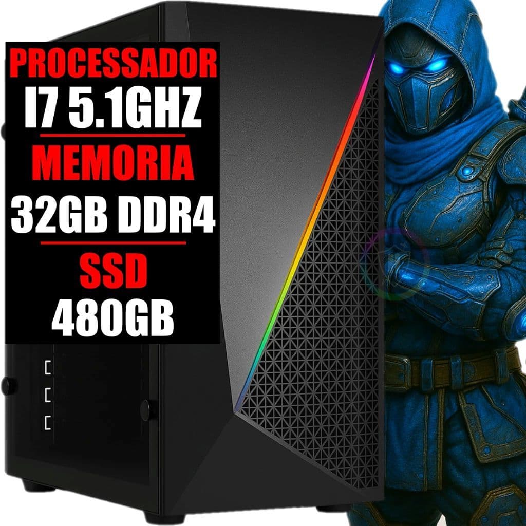 Pc Gamer Desktop i7 9 geracao 4gb GT 730 / 32gb Ram Ddr4 / Ssd 480Gb / Windows 11