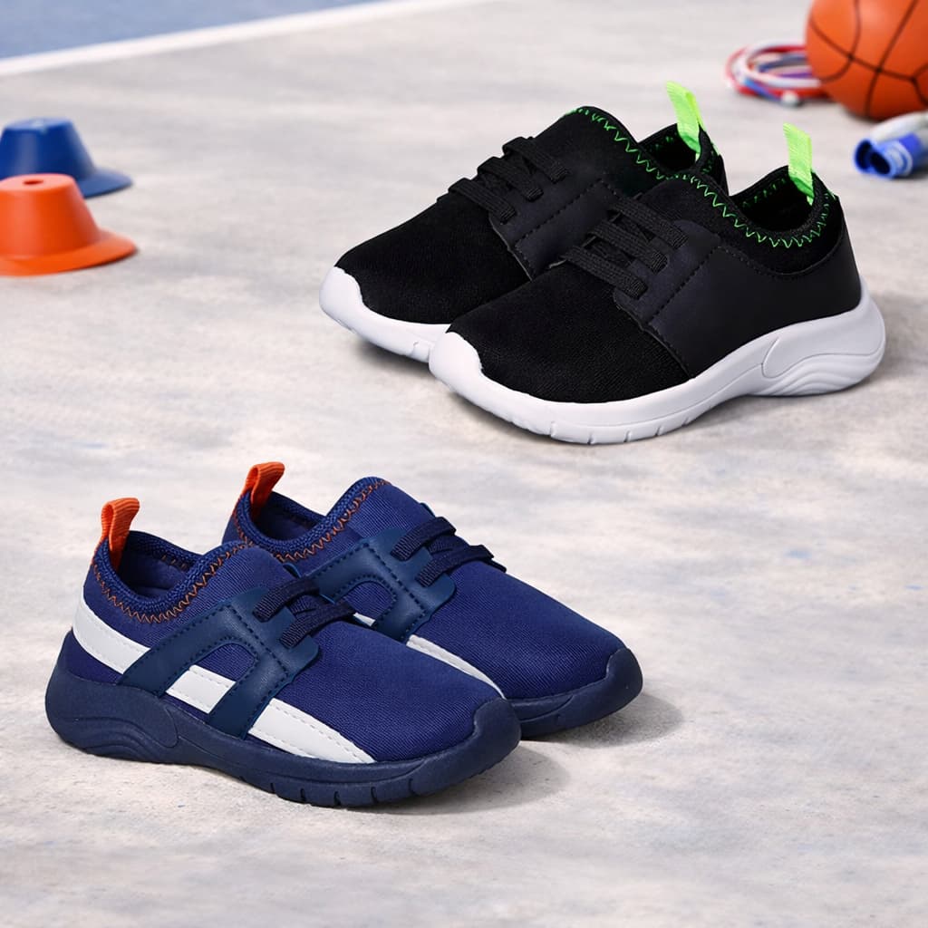 Kit 2 Tenis Infantil Calce Facil Menino Esportivo Confortavel Antiderrapante Leve Dia a Dia Slip On