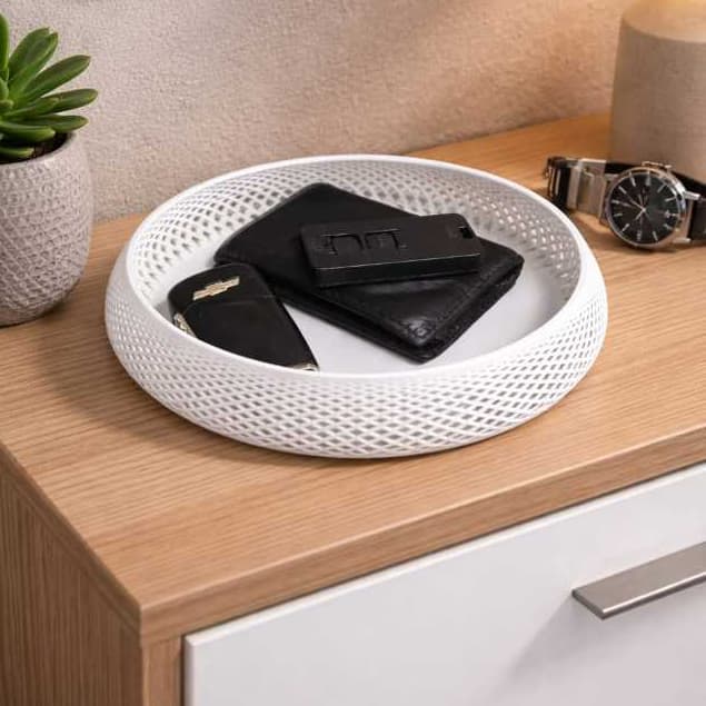 Porta Objetos Organizador de Mesa Moderno - Bandeja e Cesto Organizador, Versátil e Decorativo