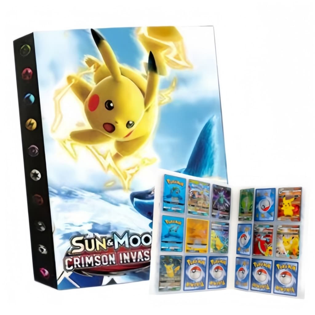Álbum TCG Pokémon Pikachu, Fichário para Cartões Presente Infantil, 540/240Cartas,PVC à Prova d'Água
