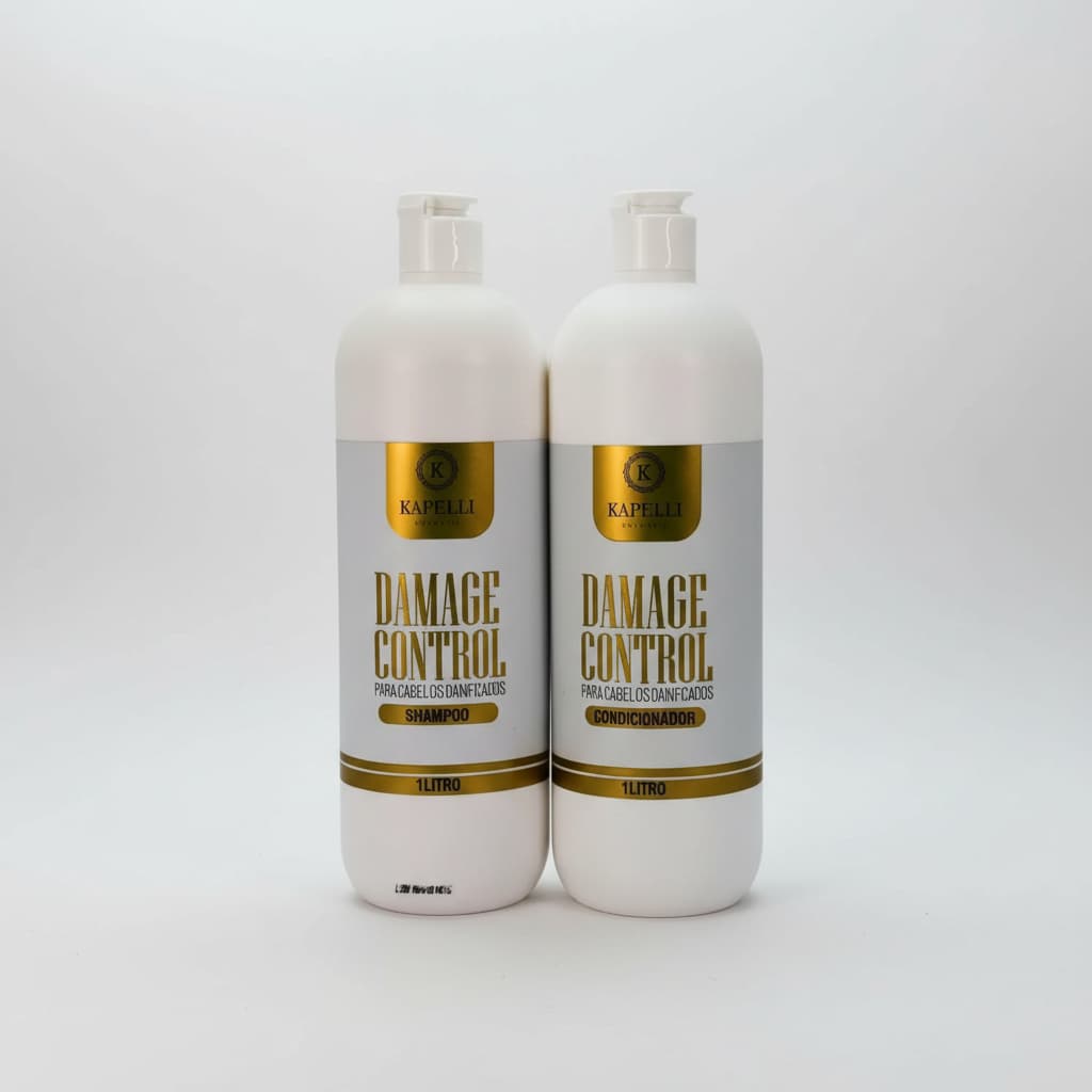 Kit Shampoo e Condicionador Damage Control Kapelli 1L Cada