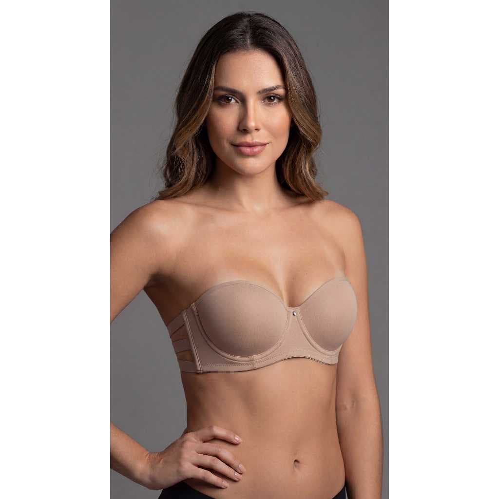 Sutia Tomara Que Caia KIT 2 Sutian Bege Preto ou Branco P ao GG Top Com Bojo