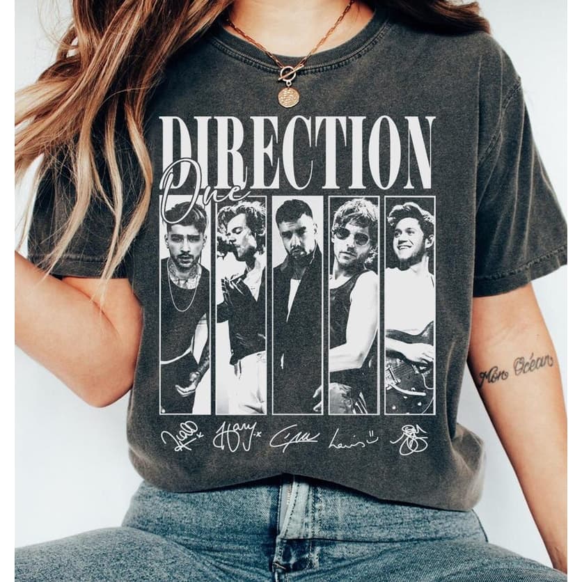 Camiseta Estonada Retro One Direction Louis Tomlinson Harry Styles Liam Payne Niall Horan Zayn Malik