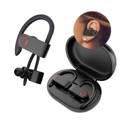 ​Fone De Ouvido Bluetooth Esportivo Sem Fio Corrida Não Cai Da Orelha Gancho Earhook