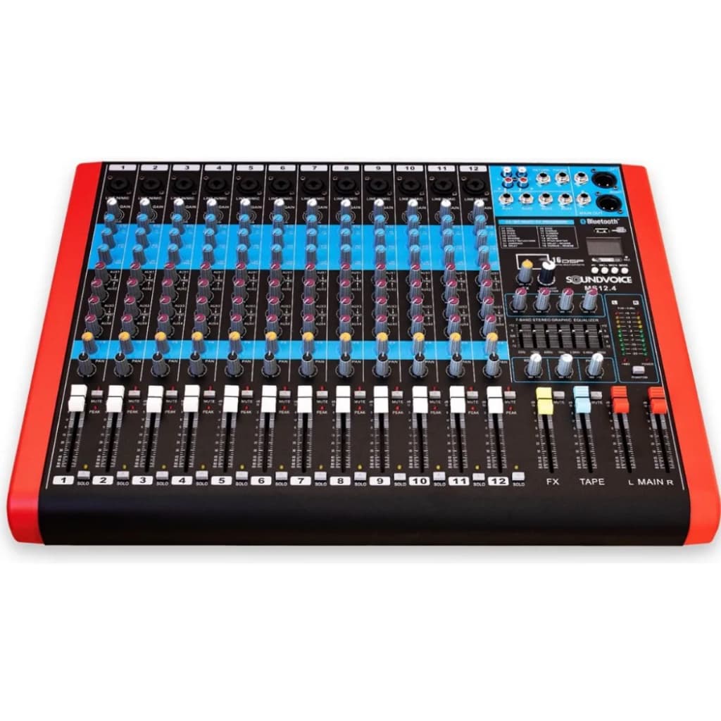 Mesa De Som Eux Ms-12.4 Eux 12 Canais 16 Efeitos Bluetooth