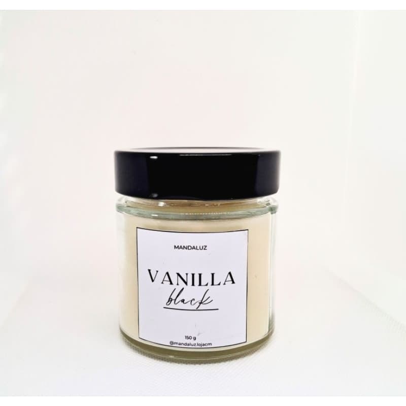 Vela Aromática Vanilla Black.  Vela Baunilha. Vela Decorativa