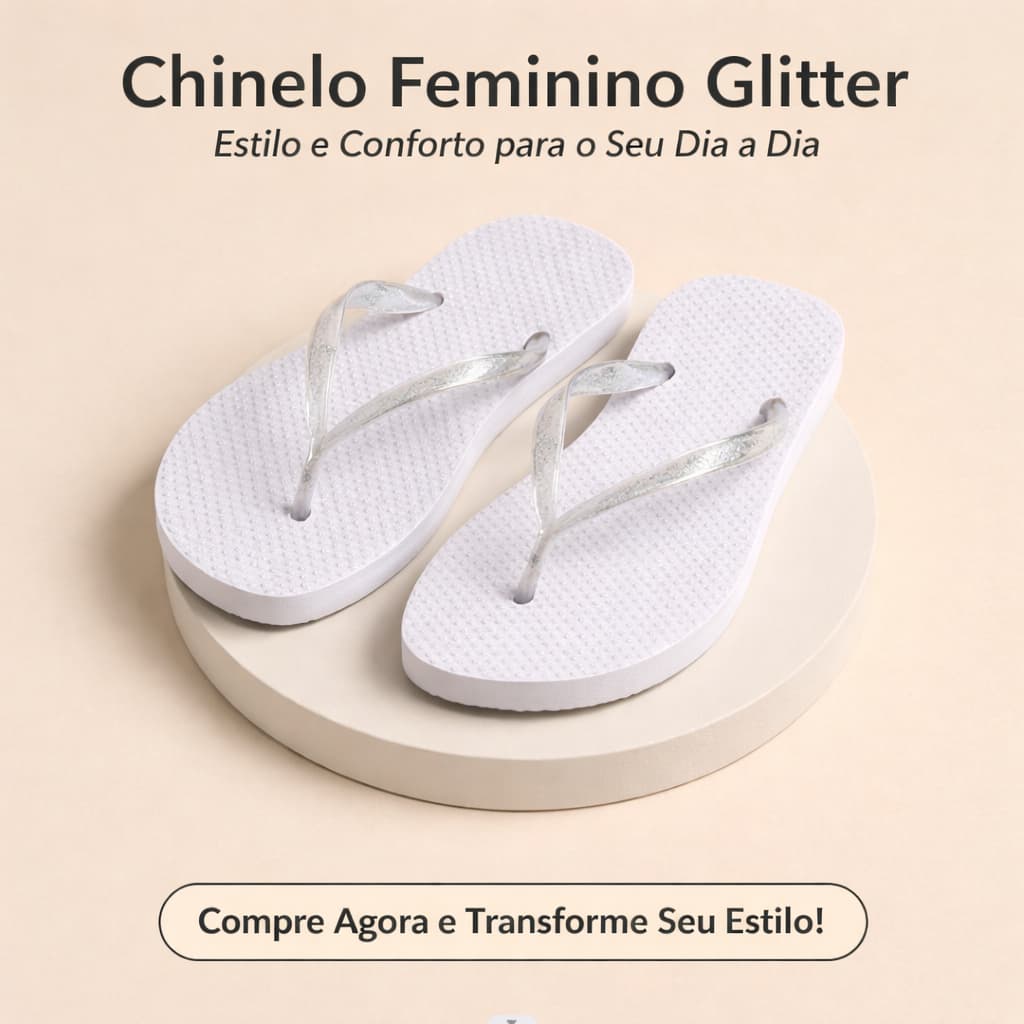 Chinelo Feminino Causal Borracha Infantil Confortável - Promoção Envio Relâmpago