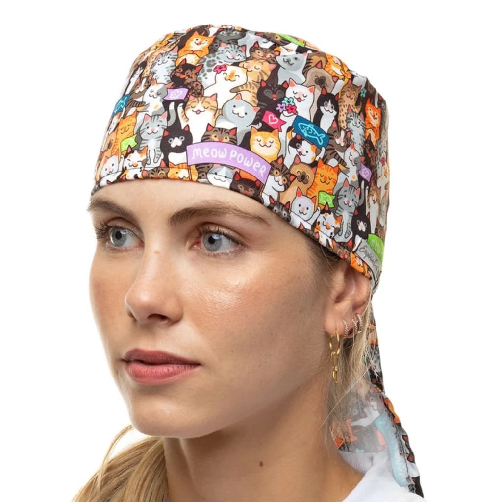 Kit 03 Toucas Cirúricas Gorro Bandana Unissex  Medicina Veterinária Enfermagem Estampas de Bichinhos