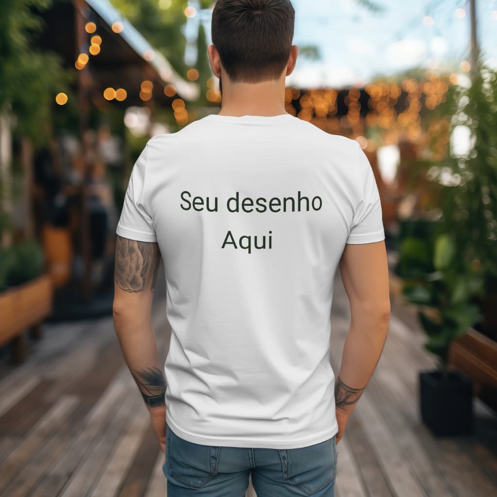 Camiseta Personalizada Com Seu Desenho 100% Algodão fio 30.1