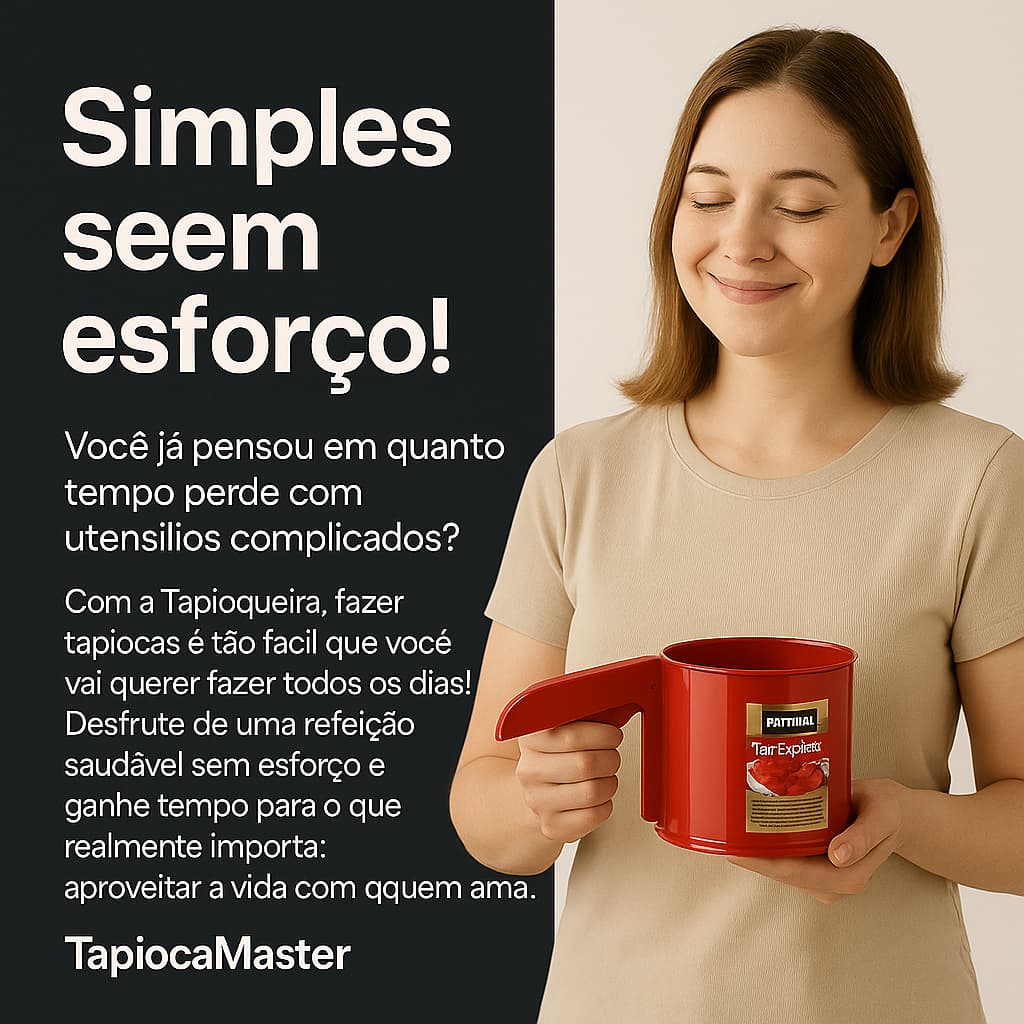 Tapioqueira Manual com Alça Plástico Prático para Cozinhar