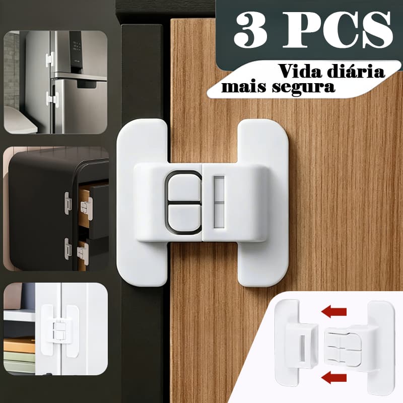 1-3 Pcs Trava de Segurança Para Geladeira Gavetas Multiuso Adesiva Protetor Infantíl Fechadura Porta Armário
