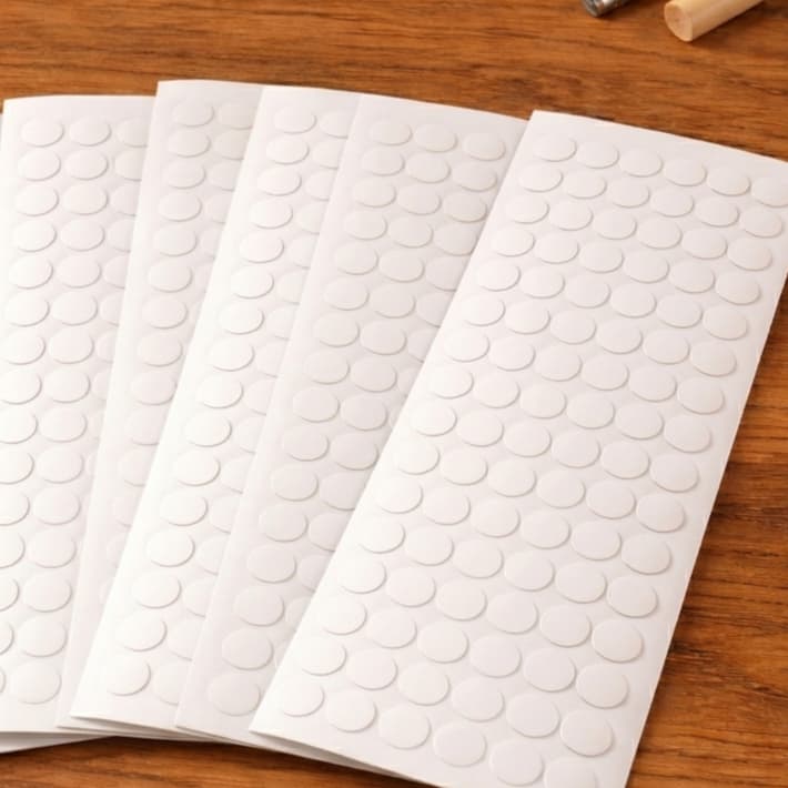 Kit 5 Cartelas com 260 Adesivos Tapa Furo Branco TX PVC Autoadesivo 13mm