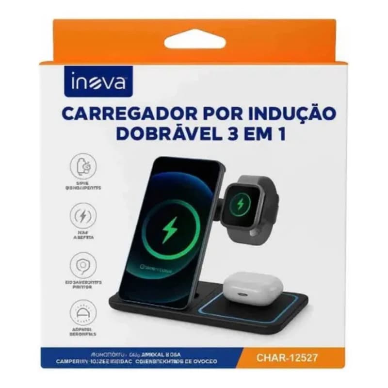 carregador 3 em 1 por indução