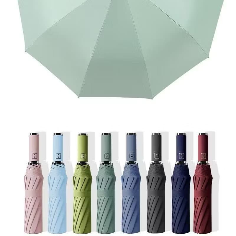 Guarda-Chuva Automático Reforçado 12 Varetas Blackout UV Dobrável Grande Anti Vento Premium
