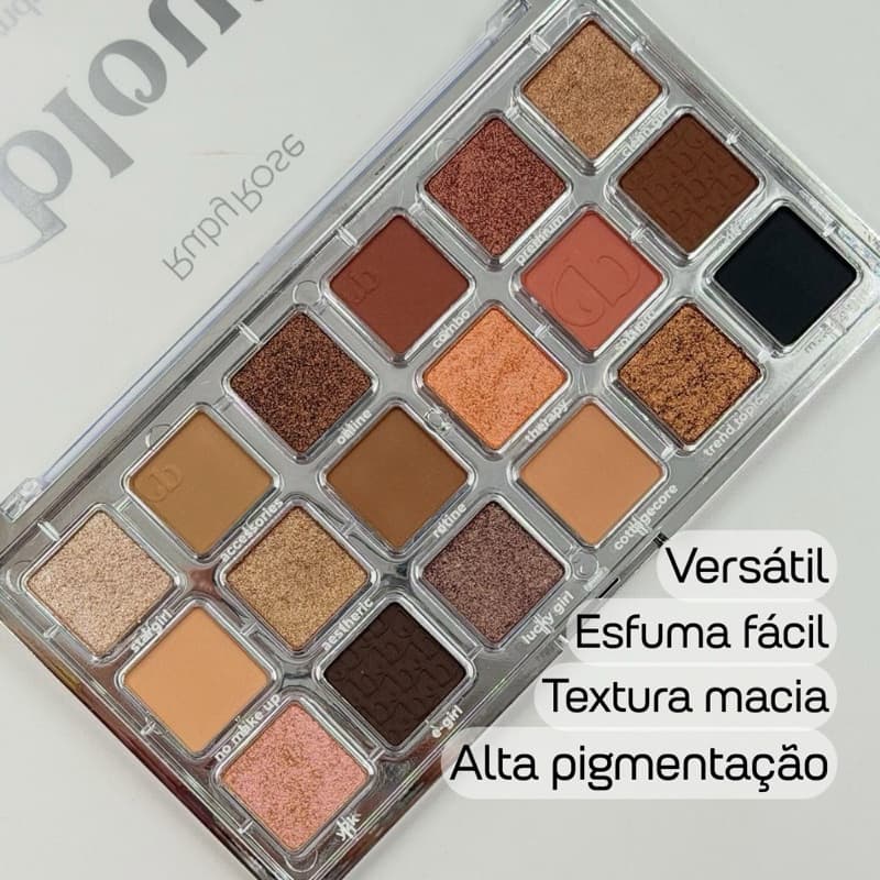 Paleta de Sombras Ruby Rose Blow Girls Syndrome Alta Pigmentacao Cores Intensas Matte Cintilante Profissiona