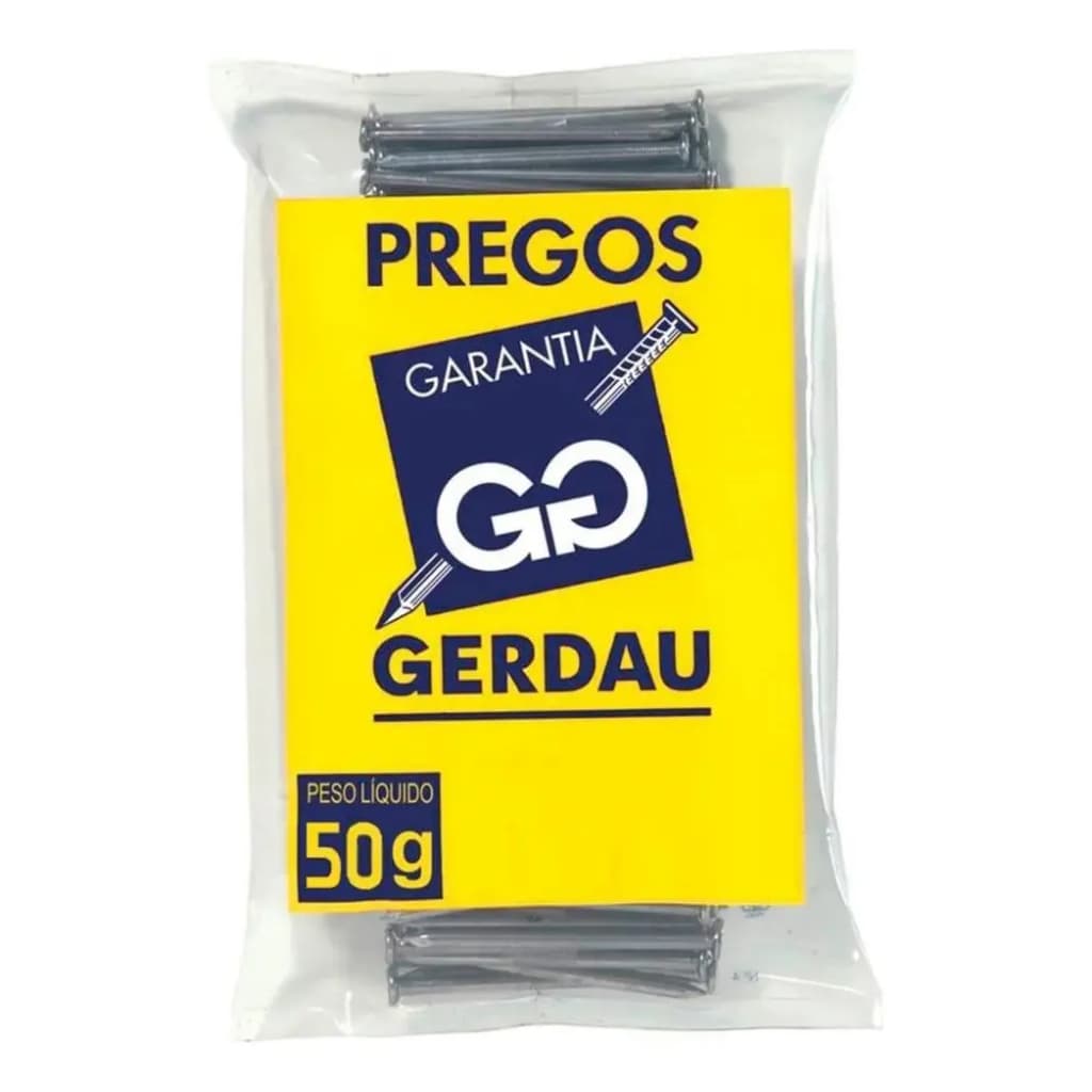 Prego Com Cabeça 12 X 12 Aço Polido 1kg - Gerdau