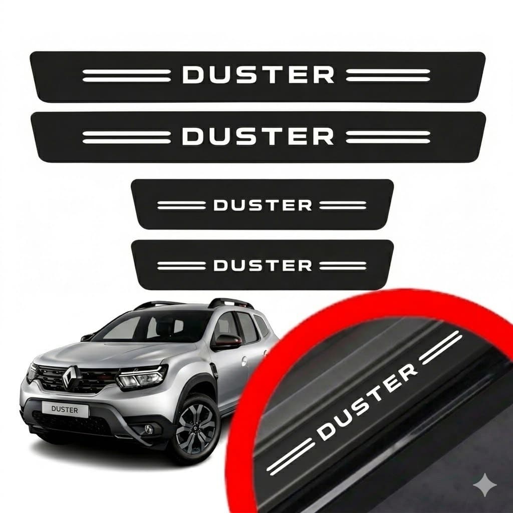 SOLEIRA PROTEÇAO PORTA DUSTER UNIVERSAL VINIL PARA CARRO AUTOMOTIVO PERSONALIZADA VARIAS CORES