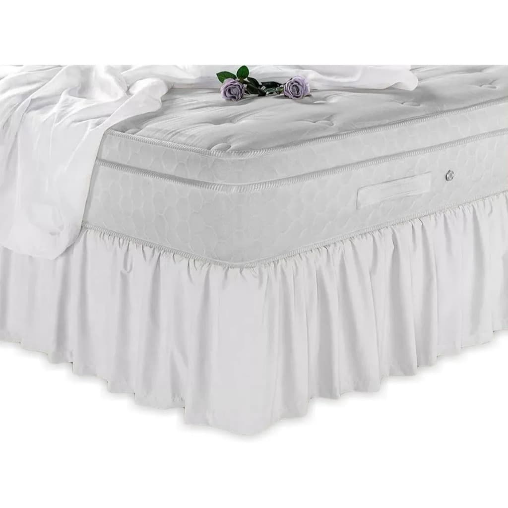 Saia Box Para Cama Casal Tamanho Universal - Branco