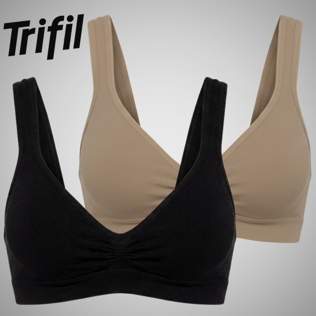 Kit 2 Sutiã Sem Costura Modelador Original Trifil Enchimento Adulto Alça Larga Reforçado Com Bojo