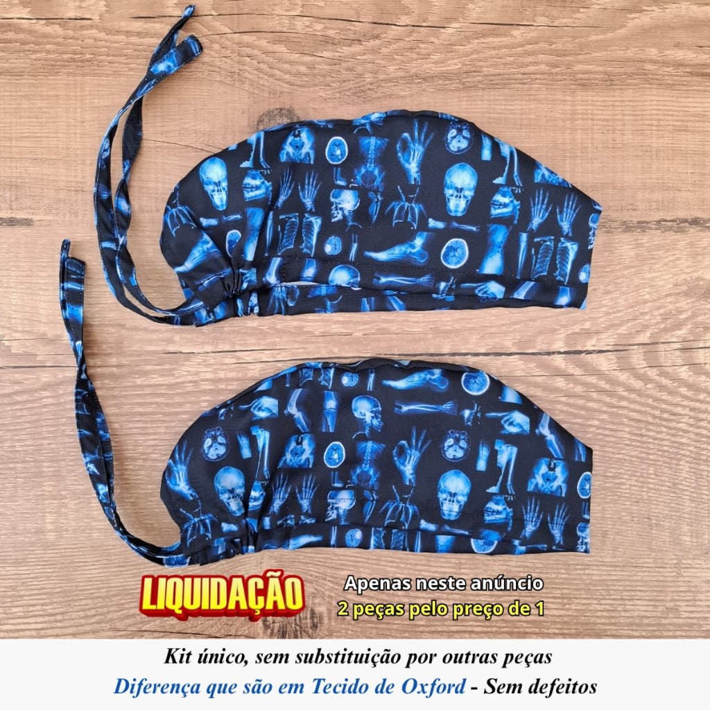 Kit 2 Toucas cirúrgicas hospitalar Unissex Medicina Odonto Enfermagem - Ajustável confortável
