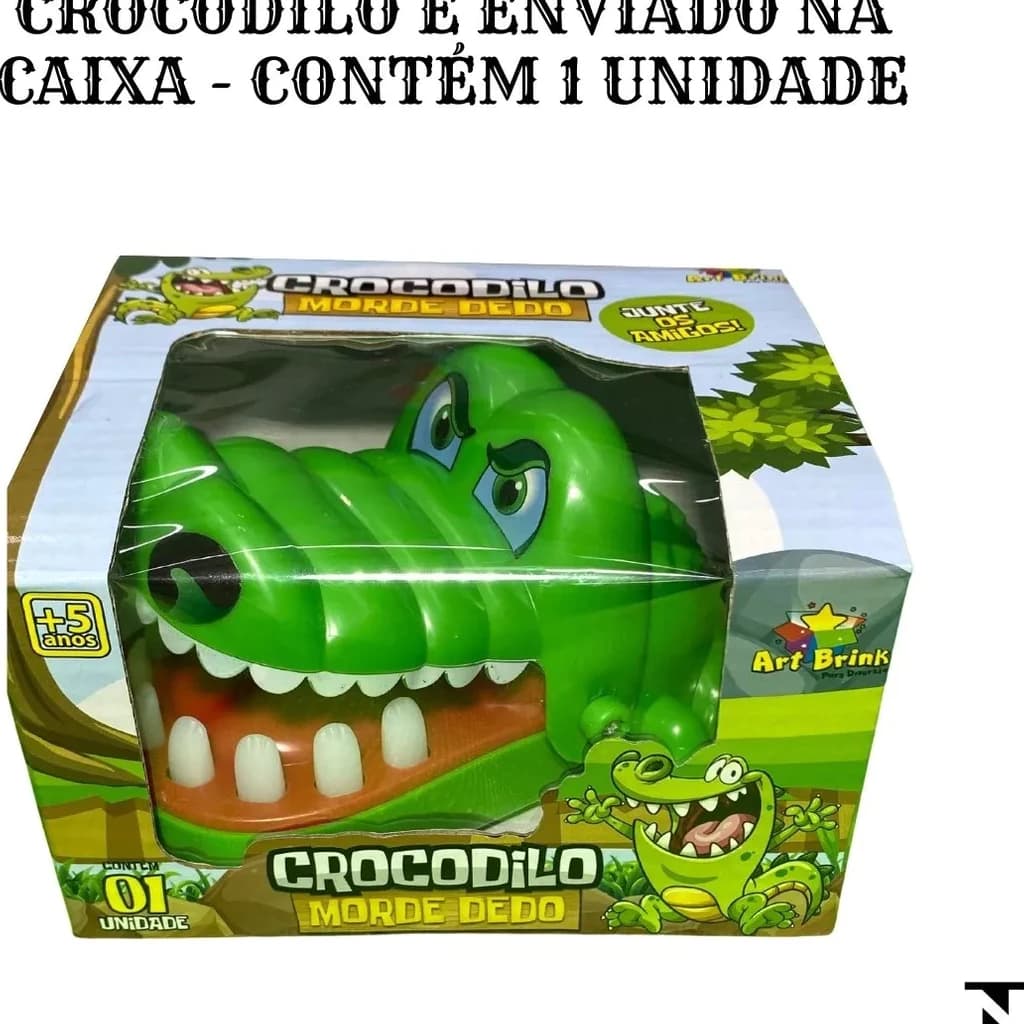 kit com 2 (Jogos Crocodilo Morde Dedo brinquedo Jacaré Dentista)presente criança