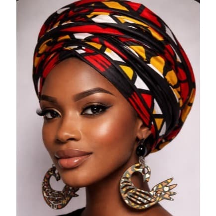Kit Turbante Afro E Brinco Sankofa Oportunidade Envio 24hs//Brinco Sankofa//Turbante Africano//