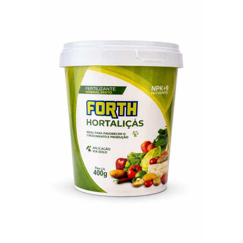 Adubo Fertilizante Forth Hortaliças 400g NPK Completo Par Verduras Legumes Horta Caseira Crescimento