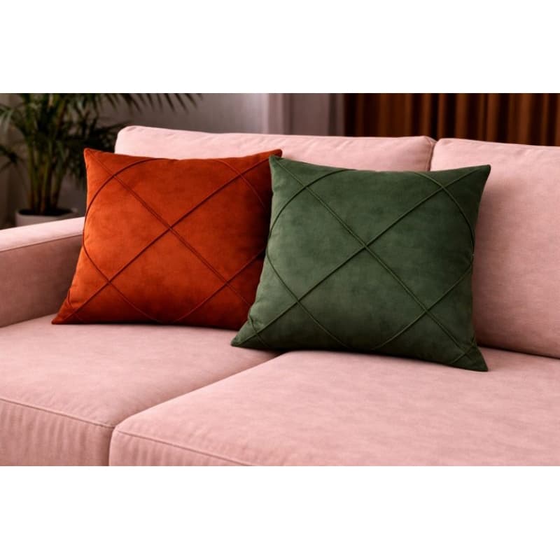 2 capas de almofadas 45x 45 Suede Drapeado