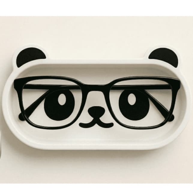 Suporte de Óculos Panda Decorativo - Organizador de Mesa Infantil e Escritório Fofo