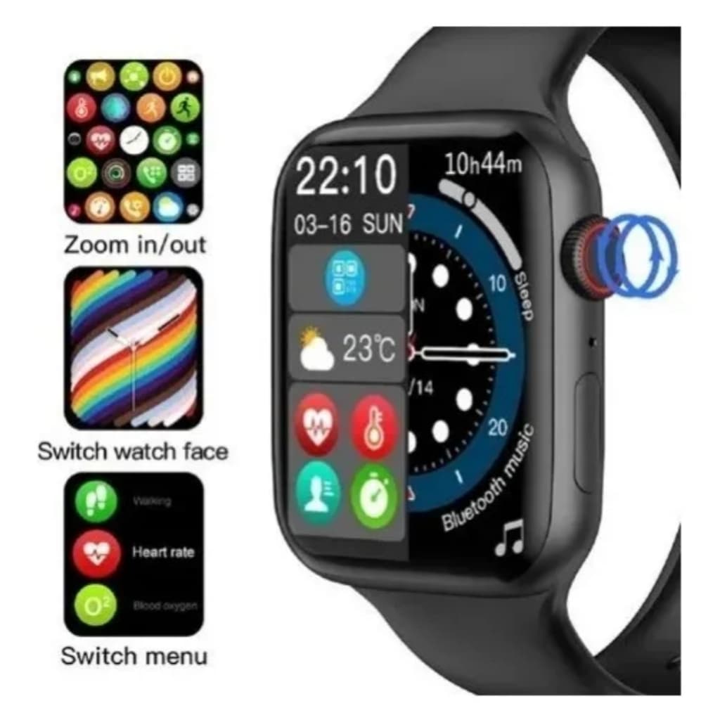 Smartwatch W37 Pro Série 7 Tela 1.75 Faz Ligações Bluetooth Monitor Cardíaco IP68 Android iOS