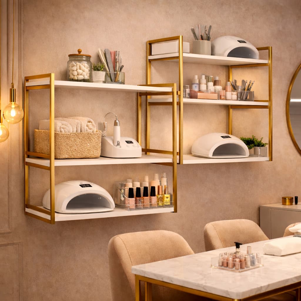 Prateleira Suspensa Luxo MDF + Metalon Para Decoração