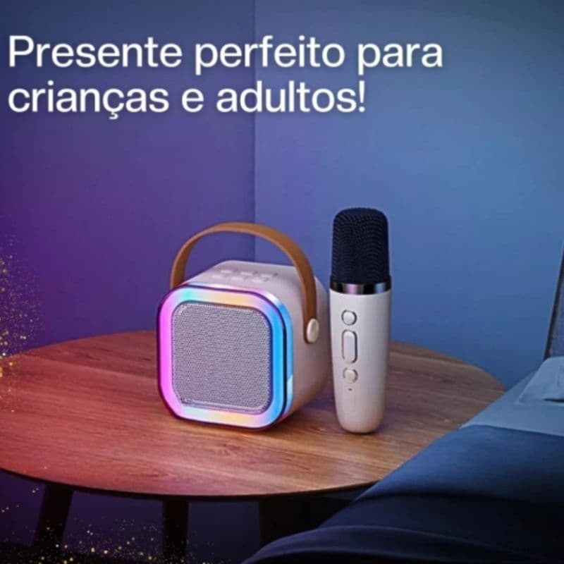 Alto-Falante Bluetooth com Microfone para Karaokê 10W