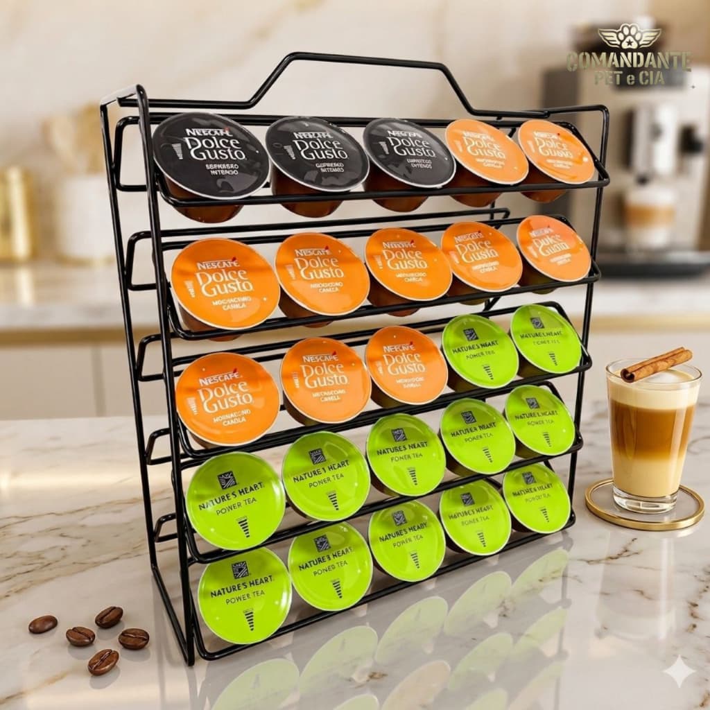 Porta Cápsulas Dolce Gusto 50 Unidades com Suporte Reforçado em Aço