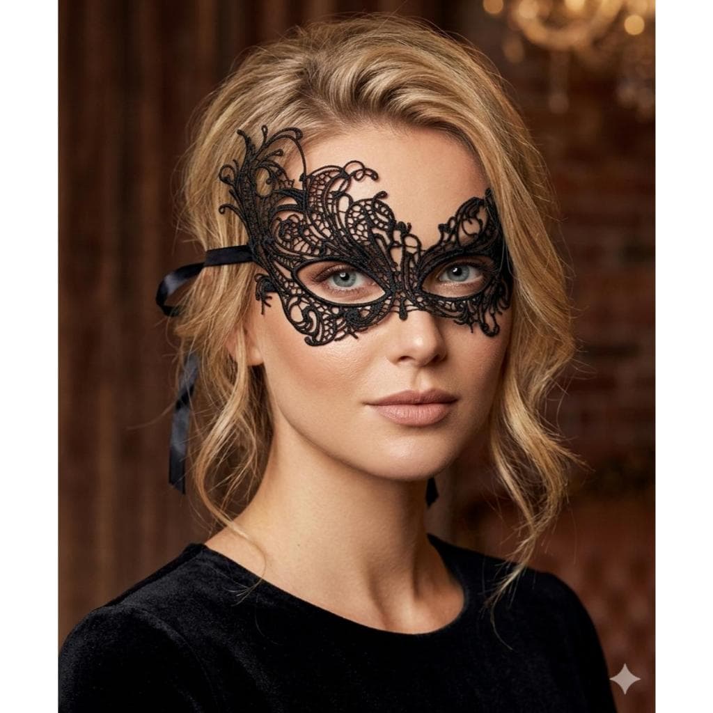 Mascara de Renda Fantasia Feminina