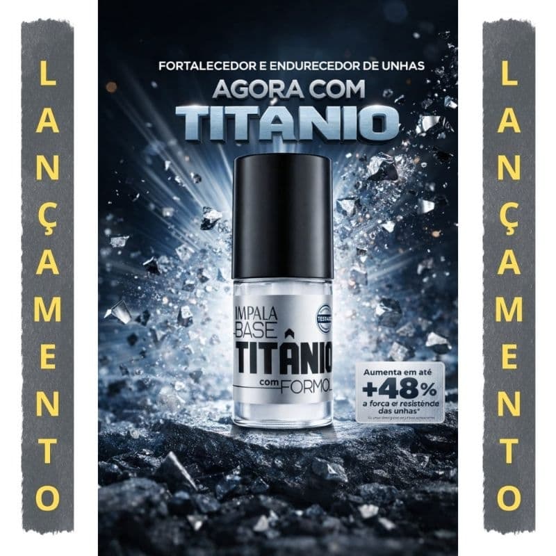 Base Impala Titânio Preparadora para Unhas Niveladora Secagem Rápida Brilho Profissional Original