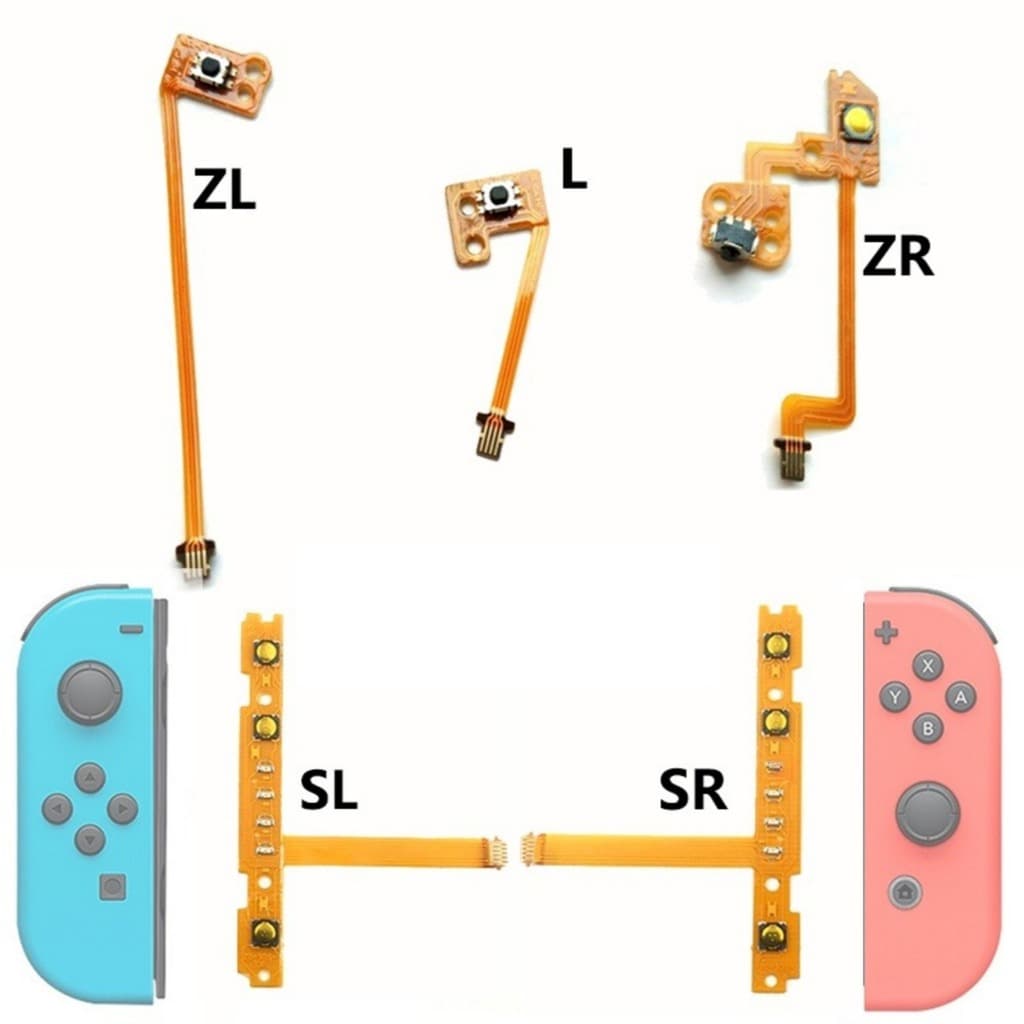Cabo Flat Reparo Botões Controle Joy-con Para Nintendo Switch - L - SR - SL - ZL - ZR