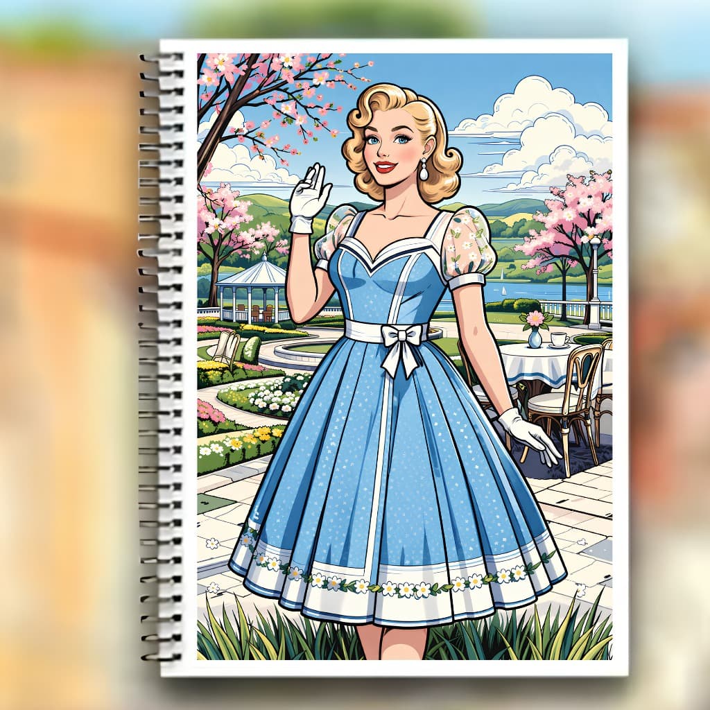 Caderno de Colorir Desenhos Design Retro 25 Páginas Espessas para Relaxar e Aliviar o Estresse