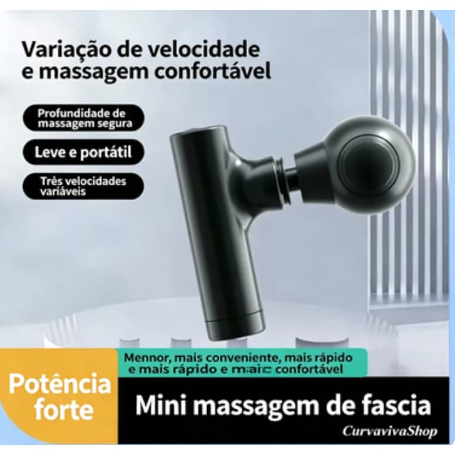 Mini Massageador Elétrico Recarregável Massagem Corporal CurvavivaShop