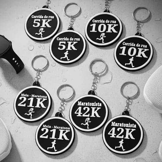 Chaveiro corrida de rua de 5K, 10K, 21K E 42K