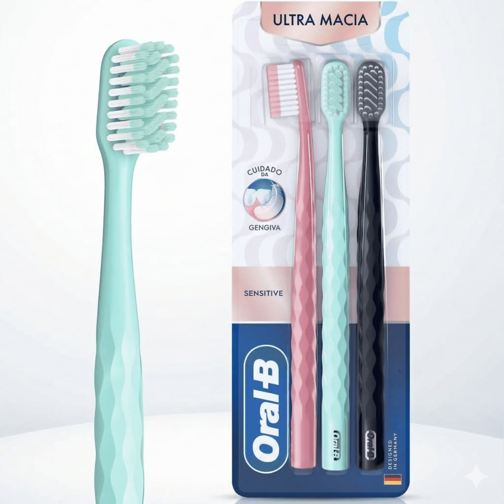 Escova Dental Oral-B Iconic Premium 3 Unidades Promoção