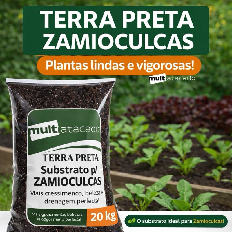 20 KG Terra Adubada Enriquecida – Solo Fértil | Ideal para Plantas, Hortas e Jardins