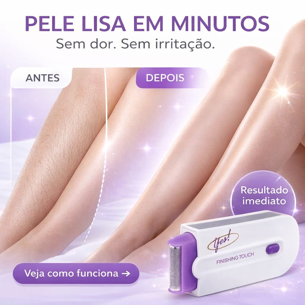 Depilador Elétrico Removedor de Pêlos Bivolt - Roxo/Branco