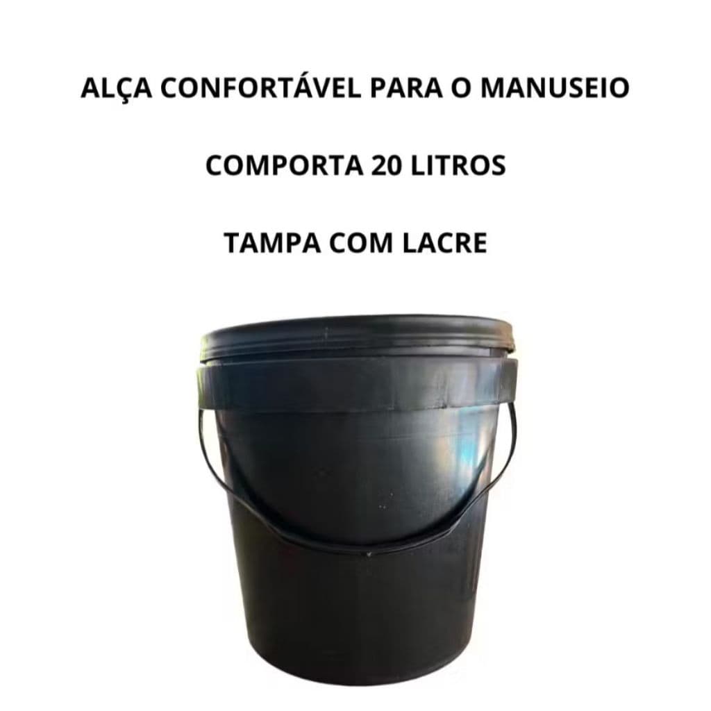 Balde 20 Litros Robusto e Resistente Com Alça Confortável Para o Manuseio Uso Industrial ou Doméstico Atacado