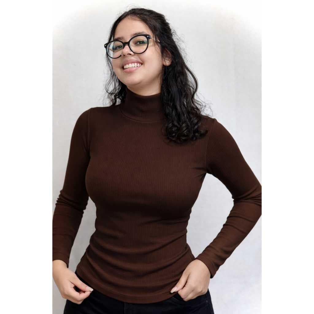 Blusa Gola Alta Manga Longa Feminina Frio Inverno Segunda Pele